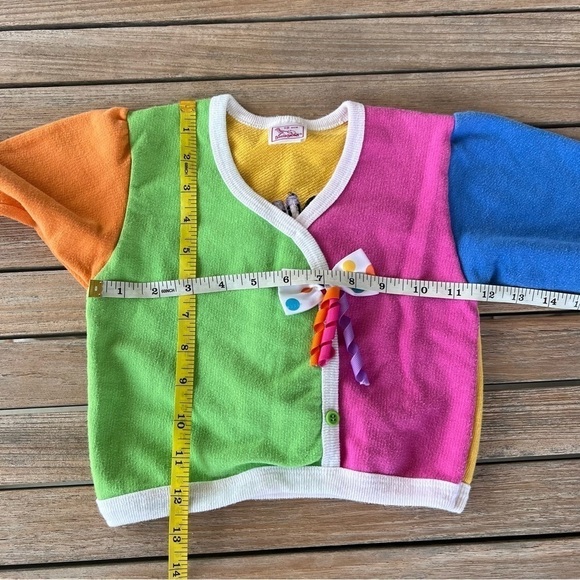 Vintage Buster Brown Colorblock Zebra Top 18 Mos Bow Ribbons Bright Colorful GUC - Picture 14 of 15